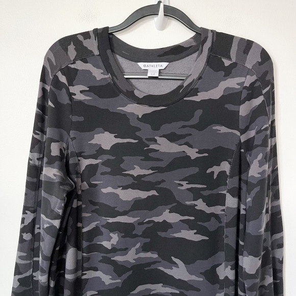 Athleta Camo Lux Balance Dress Black Womens Large Tall - Picture 4 of 15